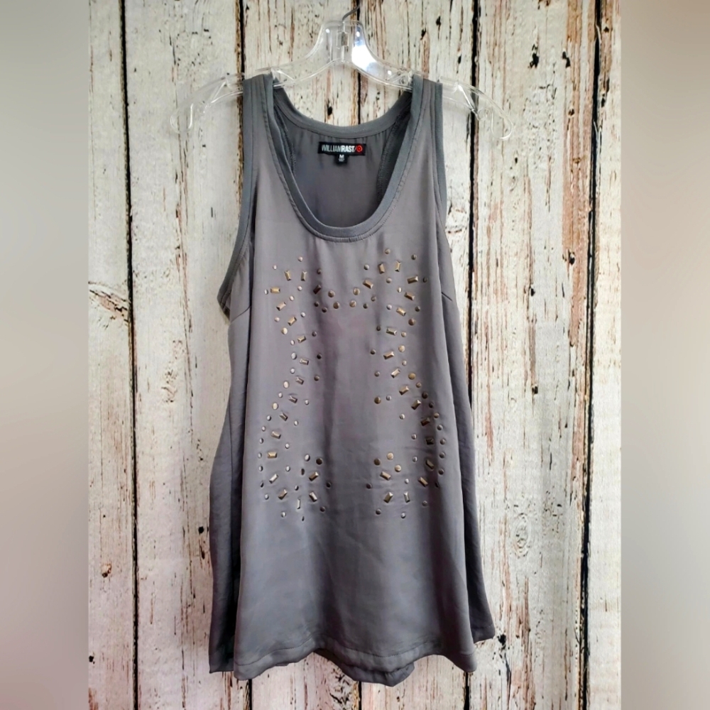 William Rast Target‎ Womens M Silky Tunic-Length Tank Top Blouse Shirt EUC CUTE